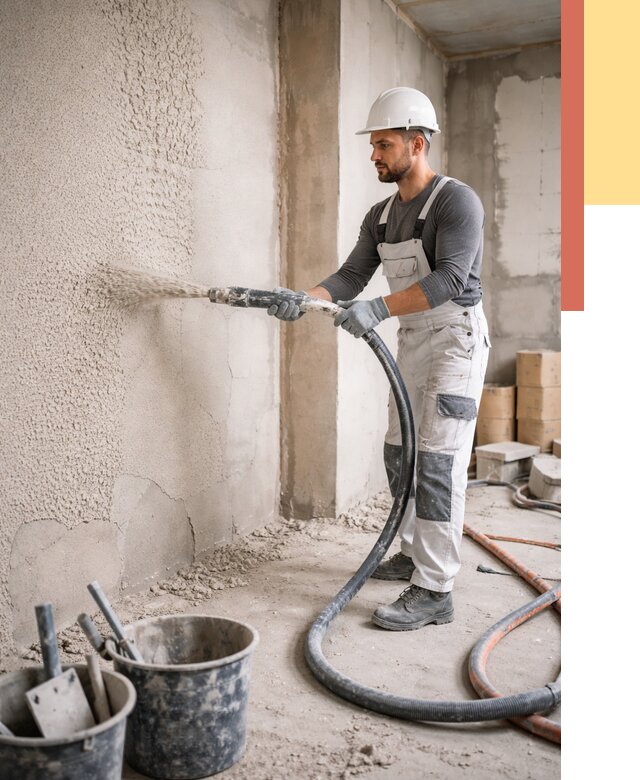 Машинная штукатурка стен в Санкт-Петербурге под ключ от 6908 руб./м2 | ОТДЕЛОЧНИК-Снк