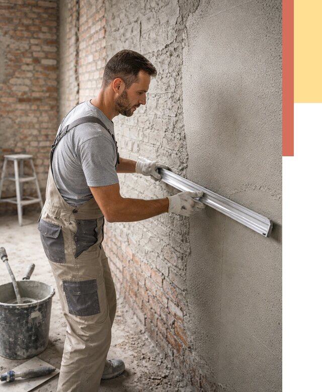 Штукатурка кирпичных стен в Санкт-Петербурге от 4783 руб/м2 — быстро и недорого | ОТДЕЛОЧНИК-Снк