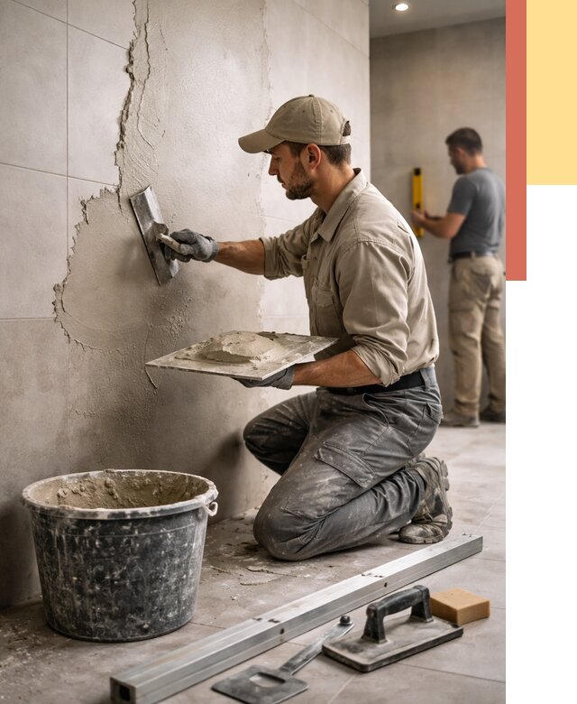 Штукатурка стен в ванной в Санкт-Петербурге от 4783 руб./м² — выравнивание под ключ | ОТДЕЛОЧНИК-Снк