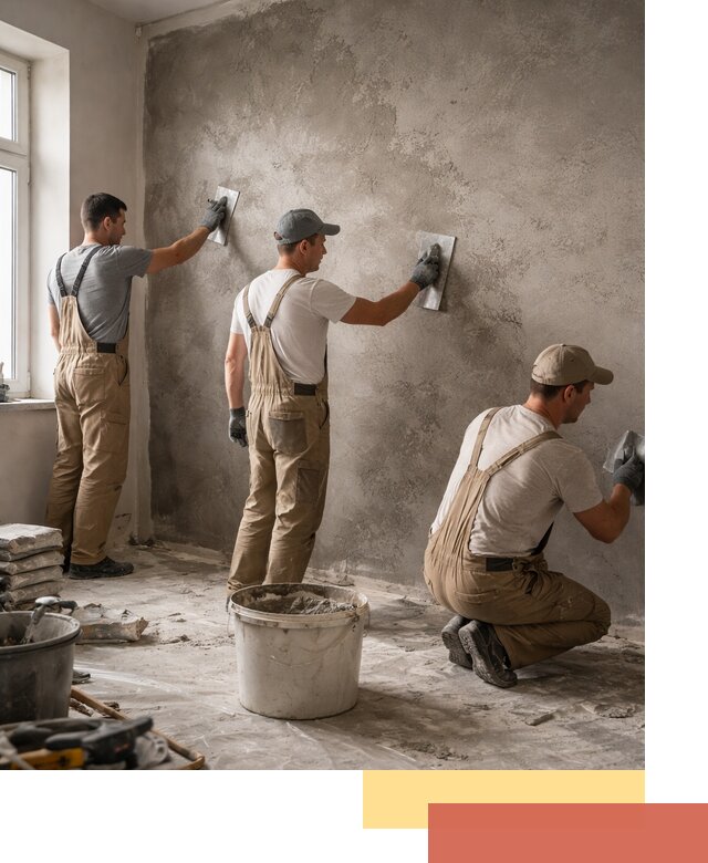 Декоративная штукатурка под бетон в Санкт-Петербурге для стен и потолков