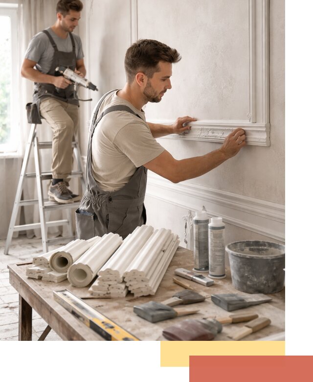 Монтаж лепнины на стены в Санкт-Петербурге профессионально и качественно