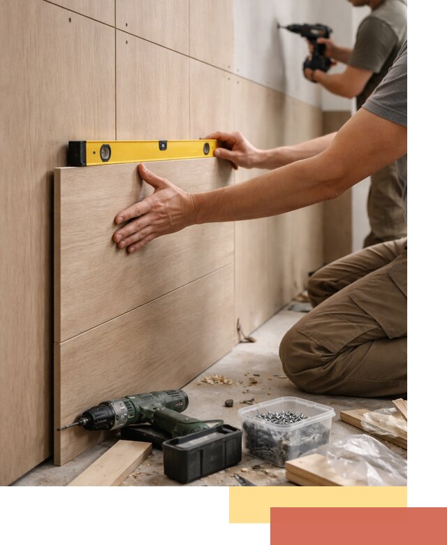 Профессиональный монтаж МДФ панелей на стены в Санкт-Петербурге