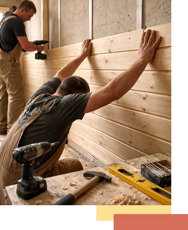 Монтаж деревянной вагонки на стены в Санкт-Петербурге быстро и качественно