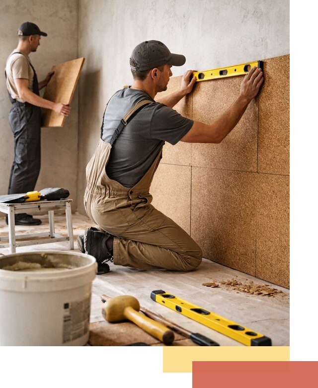 Монтаж пробковых панелей на стены в Санкт-Петербурге быстро и качественно