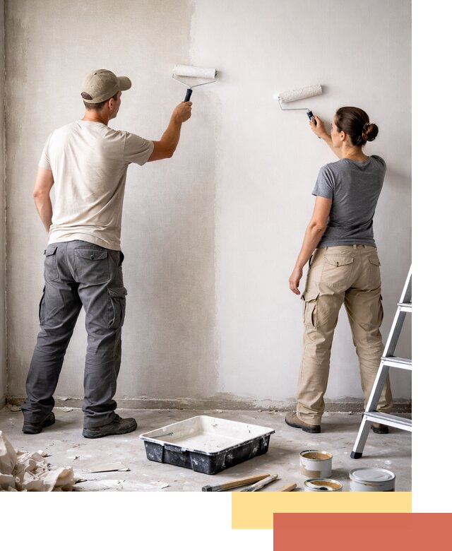 Окраска стен по стеклохолсту в Санкт-Петербурге качественно и долговечно