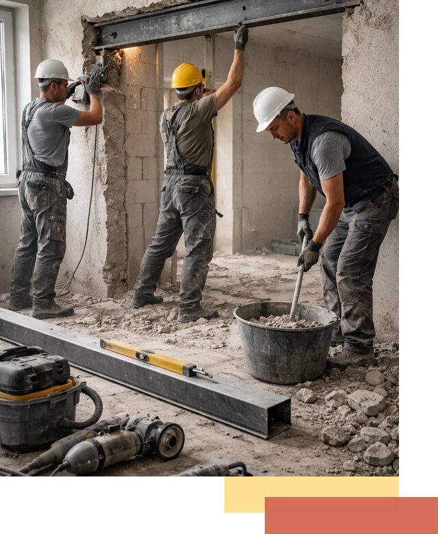 Создание проемов в стенах и несущих конструкциях в Санкт-Петербурге