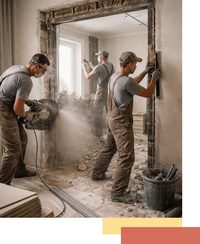 Расширение дверного проема под установку новой двери в Санкт-Петербурге