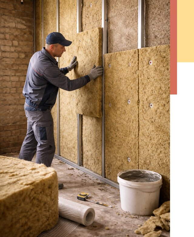 Утепление стен минватой в Санкт-Петербурге от 1435 руб./м2 — недорого и быстро | ОТДЕЛОЧНИК-Снк