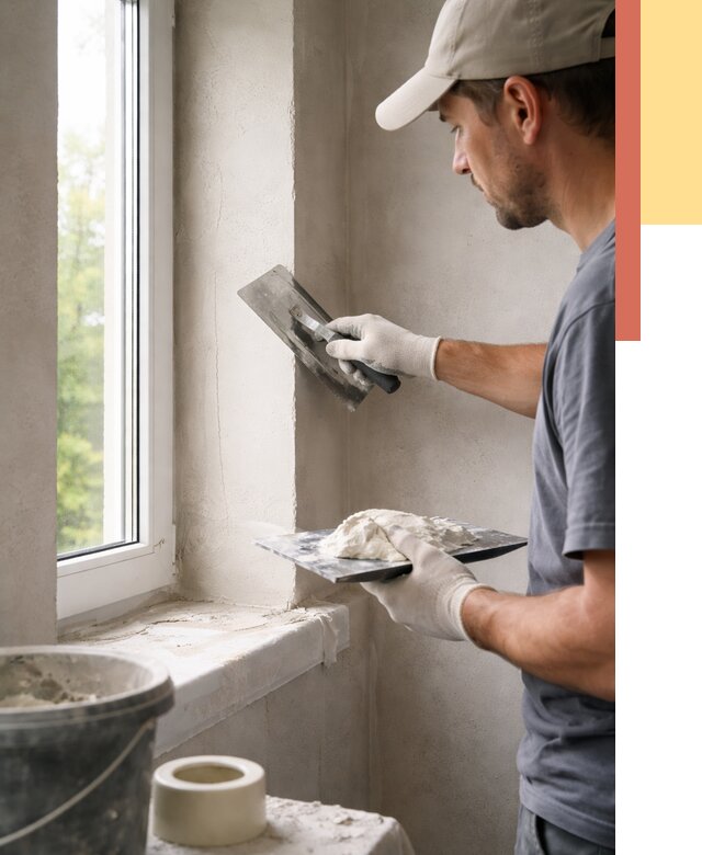 Штукатурка откосов в Санкт-Петербурге от 4783 руб/м² — услуги и выравнивание под ключ | ОТДЕЛОЧНИК-Снк