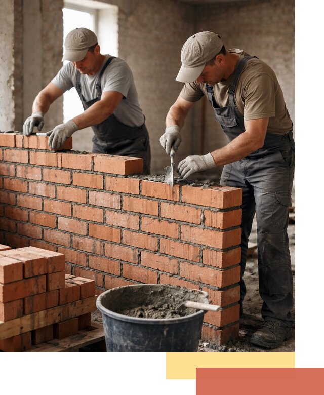 Кладка кирпичных перегородок под ключ в Санкт-Петербурге