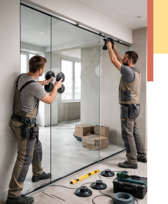 Монтаж стеклянных перегородок в Санкт-Петербурге от 6908 руб. | ОТДЕЛОЧНИК-Снк