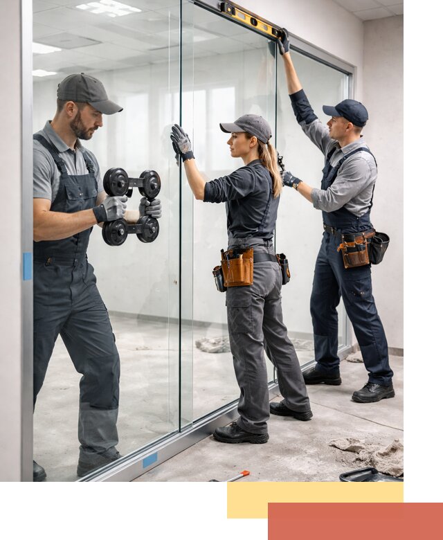 Профессиональный монтаж стеклянных перегородок в Санкт-Петербурге