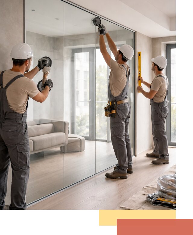 Перегородки из закаленного стекла в Санкт-Петербурге для офисов и квартир