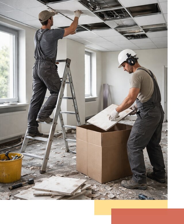 Демонтаж потолочной плитки в Санкт-Петербурге быстро и аккуратно