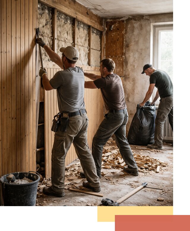 Демонтаж вагонки и вывоз материалов в Санкт-Петербурге