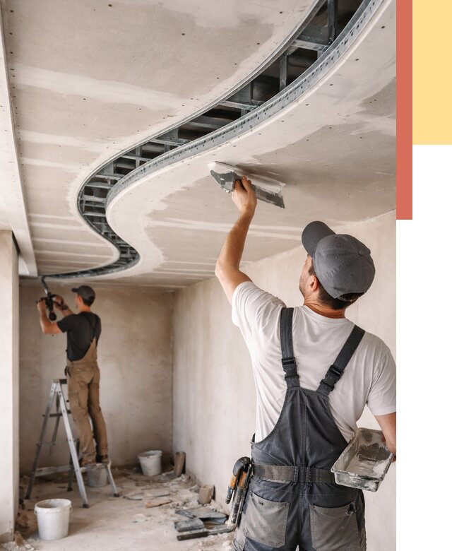 Криволинейный потолок из гипсокартона в Санкт-Петербурге от 2232 руб./м2 | ОТДЕЛОЧНИК-Снк