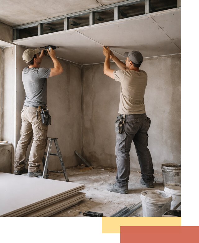 Короб из гипсокартона на потолке под ключ в Санкт-Петербурге