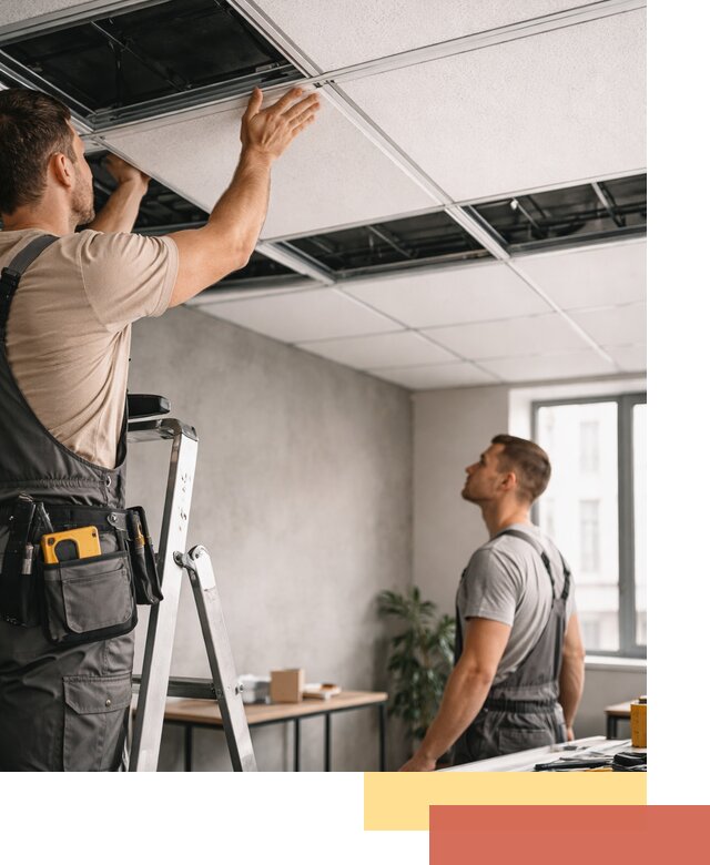 Монтаж потолочной плитки в Санкт-Петербурге качественно и в срок