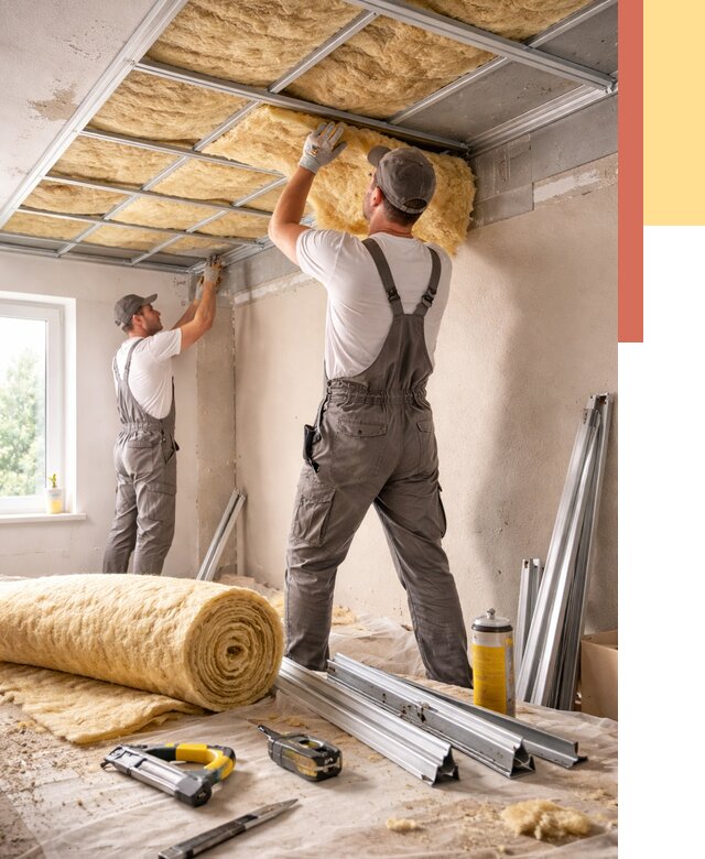 Утепление потолка в Санкт-Петербурге от 7652 руб/м2 — недорого, быстро, под ключ | ОТДЕЛОЧНИК-Снк