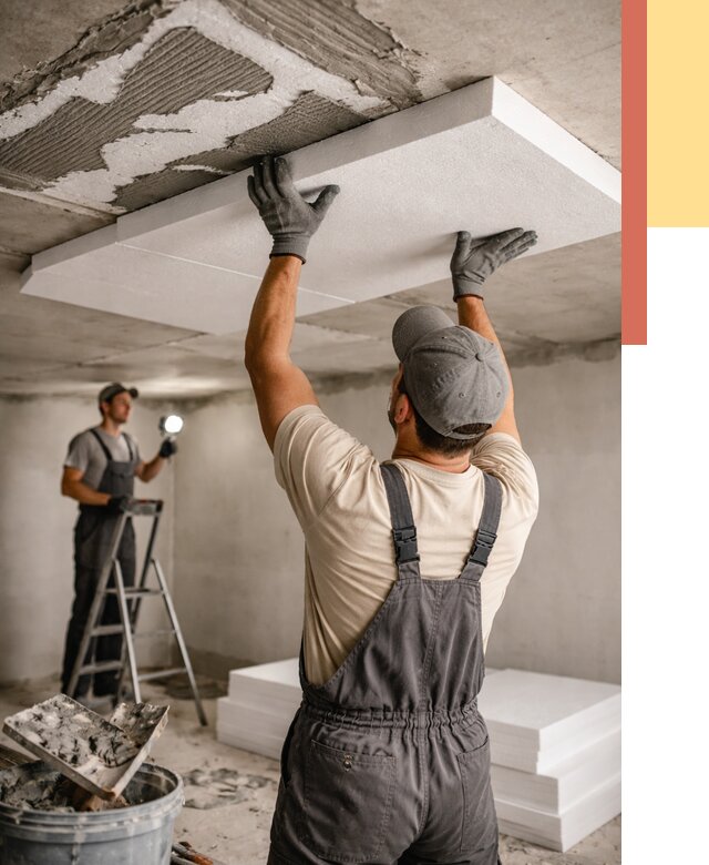 Утепление потолка пенопластом в Санкт-Петербурге от 4783 руб/м2 — недорого и быстро | ОТДЕЛОЧНИК-Снк