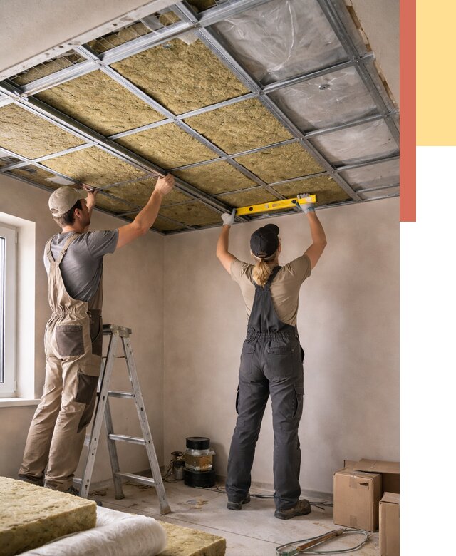 Шумоизоляция потолка в Санкт-Петербурге от 1329 руб. под ключ — услуги ОТДЕЛОЧНИК-Снк